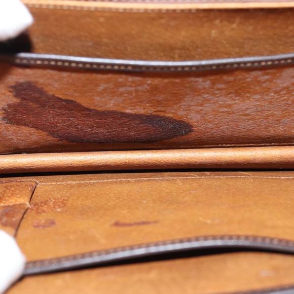 GUCCI Clutch Bag Leather Brown Auth 74596 - Picture 9 of 16